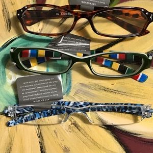 Reading glasses three stylish pair